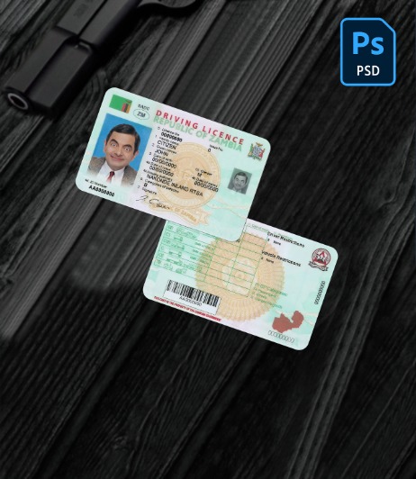 Zambia driving license PSD